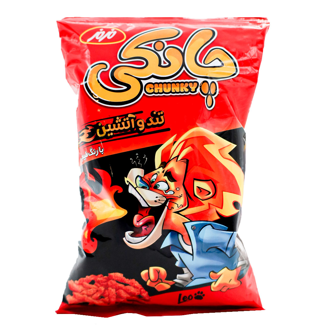 تصویر اسنک چانکی تند و آتشین فلفلی مزمز 25 گرمی 